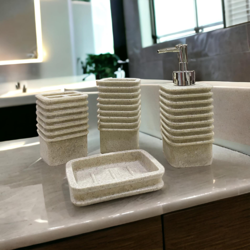 Tumid Style Porcelain Bath Set