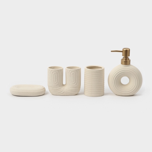 Terramoza Ceramic Bathroom Accessory Set Stripped