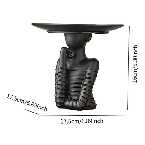 Abstract Black Sculpture Tray – Modern Luxury Home