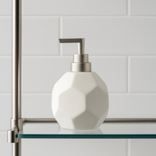 Ceramic Soap Dispenser โ Refillable Pump Bottle