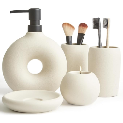 Terramoza Ceramic Bathroom Accessory Set