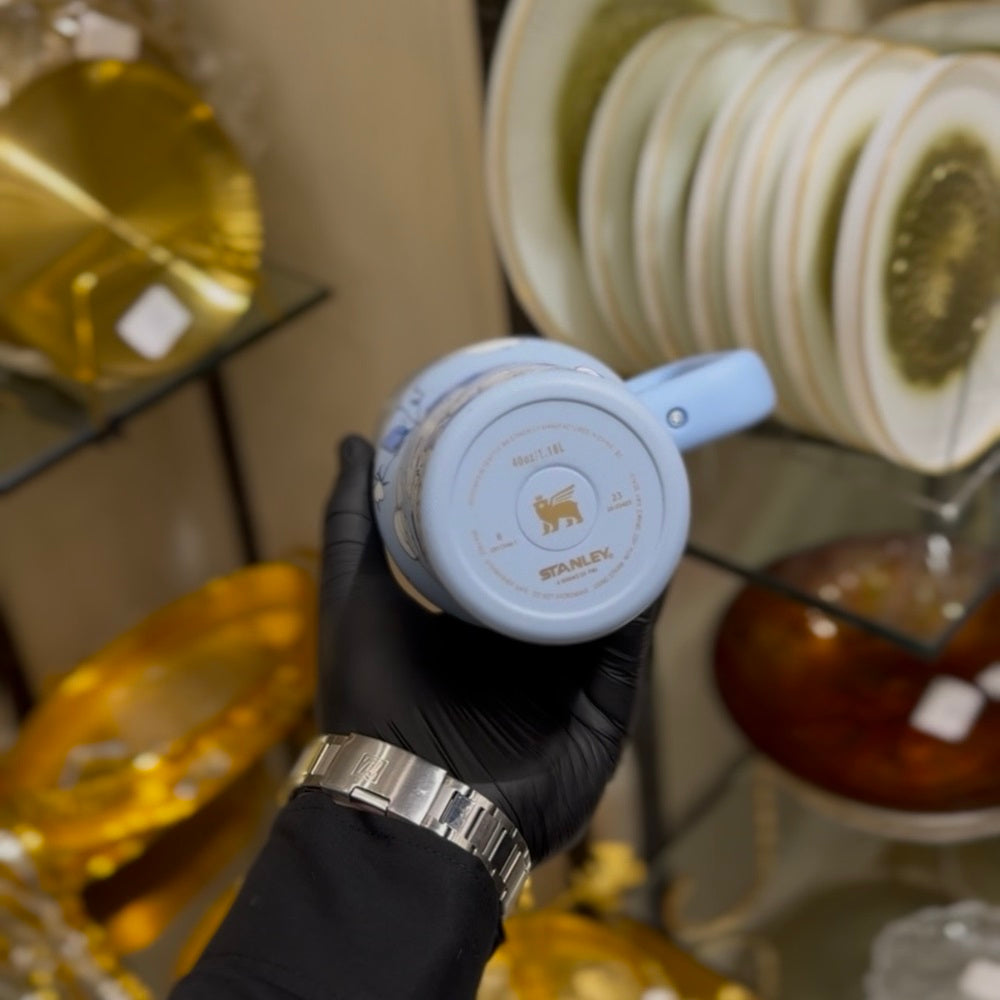 Stanly Quencher H2.0 FlowState Floral Edition Tumbler | 40 OZ (Sky)